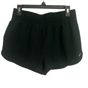 Asics Black Athletic Shorts Lightweight Elastic Waist GUC M